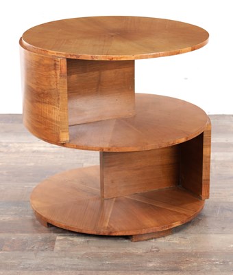 Lot 1212 - A CIRCA 1930 WALNUT OCCASIONAL SIDE TABLE