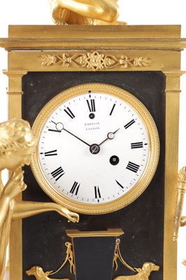 Lot 1025 - BARWISE, LONDON. AN EARLY 19TH CENTURY REGENCY ORMOLU AND ROUGE MARBLE MANTEL CLOCK
