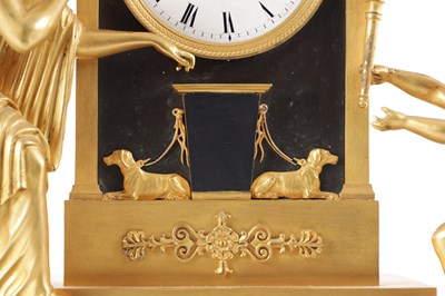 Lot 1025 - BARWISE, LONDON. AN EARLY 19TH CENTURY REGENCY ORMOLU AND ROUGE MARBLE MANTEL CLOCK