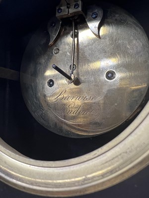 Lot 1025 - BARWISE, LONDON. AN EARLY 19TH CENTURY REGENCY ORMOLU AND ROUGE MARBLE MANTEL CLOCK