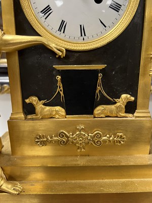 Lot 1025 - BARWISE, LONDON. AN EARLY 19TH CENTURY REGENCY ORMOLU AND ROUGE MARBLE MANTEL CLOCK