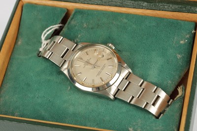 Lot 343 - A GENTLEMAN'S 1970S STEEL ROLEX OYSTER PERPETUAL DATE WRISTWATCH