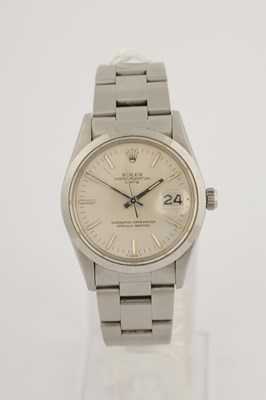 Lot 343 - A GENTLEMAN'S 1970S STEEL ROLEX OYSTER PERPETUAL DATE WRISTWATCH