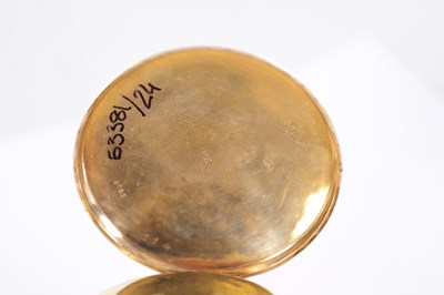 Lot 289 - AN 18CT GOLD OPEN FACED QUARTER REPEATING AUTOMATON POCKET WATCH
