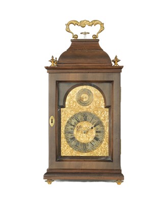 Lot 1064 - A MINIATURE CONTINENTAL QUARTER REPEATING BRACKET CLOCK