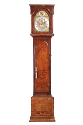 Lot 1037 - RALPH GLOVER, LONDON. A GEORGE II FIGURED WALNUT EIGHT DAY LONGCASE CLOCK