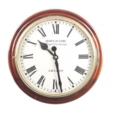 Lot 1003 - A LARGE LATE 19TH CENTURY FUSEE WALL CLOCK SIGNED JAMES McCABE, ROYAL EXCHANGE, LONDON