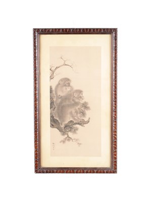 Lot 144 - A JAPANESE PRINT ON SILK BY MORI SOSEN