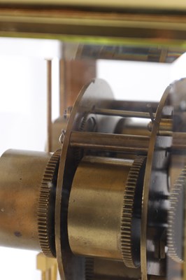 Lot 941 - CHARLES OUDIN, 52 PALAIS ROYAL. A LARGE AND RARE LATE 19TH CENTURY FRENCH YEAR-GOING FOUR-GLASS TABLE CLOCK