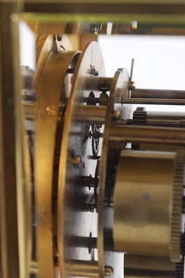 Lot 941 - CHARLES OUDIN, 52 PALAIS ROYAL. A LARGE AND RARE LATE 19TH CENTURY FRENCH YEAR-GOING FOUR-GLASS TABLE CLOCK