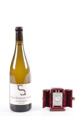 Lot 1095 - A FINE LATE 19TH CENTURY ART NOUVEAU STYLE SWISS SILVER MINIATURE BOUDOIR CARRIAGE CLOCK