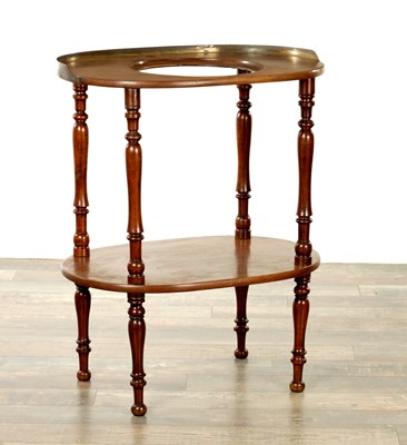 Lot 1170 - ROSS & CO, DUBLIN. A 19TH CENTURY MAHOGANY CAMPAIGN OVAL WASH STAND