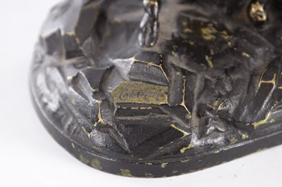 Lot 663 - BUCI. A PAIR OF 19TH CENTURY PATINATED BRONZE SCULPTURES