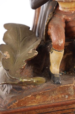 Lot 1006 - A RARE 19TH CENTURY BLACK FOREST AUTOMATION “DUMPLING EATER” MANTEL CLOCK