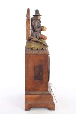 Lot 1006 - A RARE 19TH CENTURY BLACK FOREST AUTOMATION “DUMPLING EATER” MANTEL CLOCK