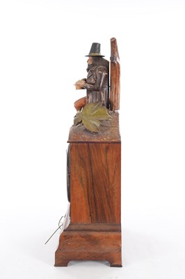 Lot 1006 - A RARE 19TH CENTURY BLACK FOREST AUTOMATION “DUMPLING EATER” MANTEL CLOCK