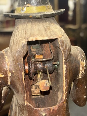 Lot 1006 - A RARE 19TH CENTURY BLACK FOREST AUTOMATION “DUMPLING EATER” MANTEL CLOCK