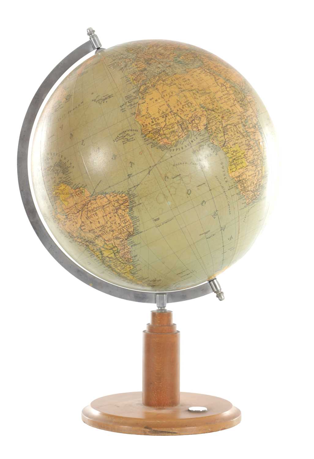 Lot 757 - A 20TH CENTURY TERRESTRIAL GLOBE WITH COMPASS
