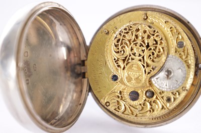 Lot 347 - AN 18TH CENTURY SILVER AND TORTOISHELL PAIR CASED POCKET WATCH BY BENJAMIN BARBER, LONDON