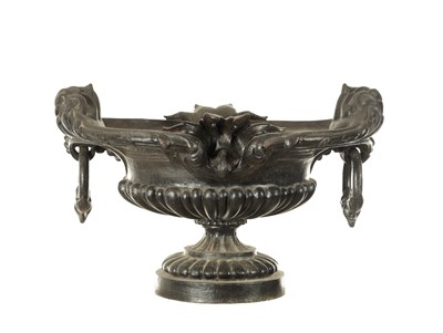 Lot 631 - A LARGE LATE 19TH CENTURY CAST IRON COALBROOKDALE STYLE JARDINIERE