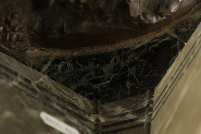 Lot 643 - GEORGES OMERTH (1895 - 1925). A LATE 19TH CENTURY / EARLY 20TH CENTURY GILT FIGURE BRONZE OF A FEMALE SATYR