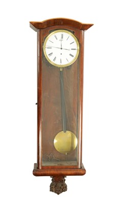 Lot 1034 - A 19TH CENTURY BIEDERMEIER VIENNA REGULATOR WALL CLOCK