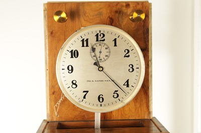 Lot 1026 - KARL SATORI, WIEN. A VIENESE WALNUT WALL MOUNTED REGULATOR MASTER CLOCK