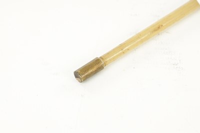 Lot 810 - A 19TH CENTURY EASTERN SILVER TOPPED RHINOCEROS HORN WALKING CANE