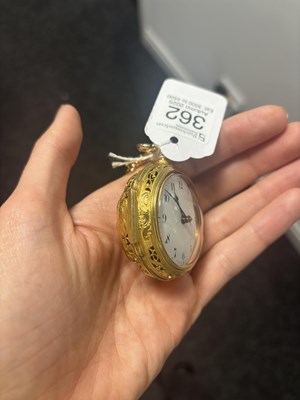 Lot 362 - JAMES PIKE, ELTHAM. A GEORGE III GOLD REPOUSE PAIR CASED POCKET WATCH AND CHAIN