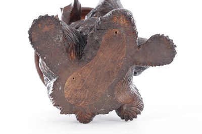 Lot 740 - A GOOD 19TH CENTURY CARVED LINDEN WOOD BLACKFOREST BEAR PIANO STOOL