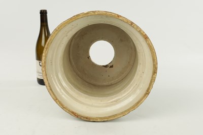 Lot 18 - AN UNUSUAL 19TH CENTURY BLUE AND WHITE DELFT WARE CIRCULAR GARDEN SEAT