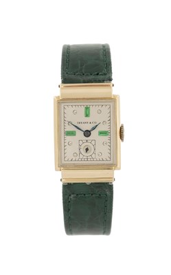 Lot 304 - A 1940’S 14CT GOLD TIFFANY & CO. WRISTWATCH