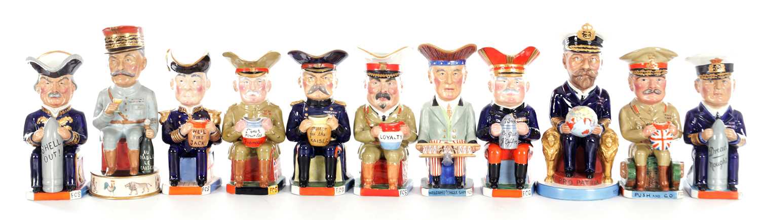 Lot 33 - A FULL SET OF ELEVEN WILKINSON CHARACTER JUGS, DESIGNED BY SIR FRANCIS CARRUTHERS GOULD
