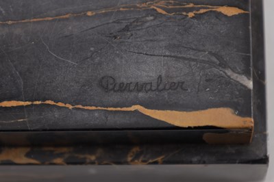 Lot 609 - A STYLISH ART DECO PATINATED BRONZE SCULPTURE DEPICTING A DANCING GIRL AND BORZOI