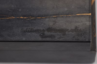 Lot 609 - A STYLISH ART DECO PATINATED BRONZE SCULPTURE DEPICTING A DANCING GIRL AND BORZOI