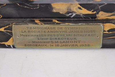 Lot 609 - A STYLISH ART DECO PATINATED BRONZE SCULPTURE DEPICTING A DANCING GIRL AND BORZOI