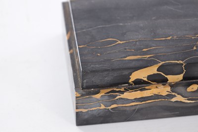 Lot 609 - A STYLISH ART DECO PATINATED BRONZE SCULPTURE DEPICTING A DANCING GIRL AND BORZOI