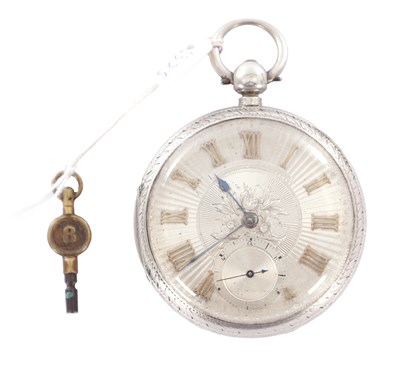 Lot 358 - JOHN FORREST, LONDON. A LATE 19TH CENTURY SILVER OPEN FACED POCKET WACTH