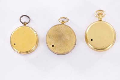 Lot 760 - A COLLECTION OF THREE EARLY 20TH CENTURY POCKET BAROMETERS