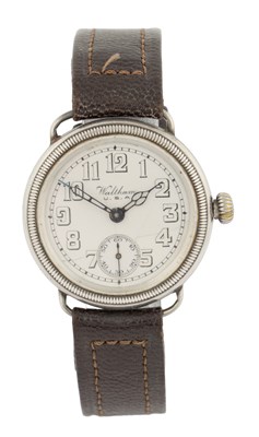 Lot 332 - A 1920'S SILVER CASED WALTHAM TRENCH TYPE WRISTWATCH