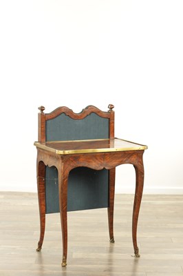 Lot 1279 - A 19TH CENTURY ORMOLU MOUNTED KINGWOOD WORK TABLE