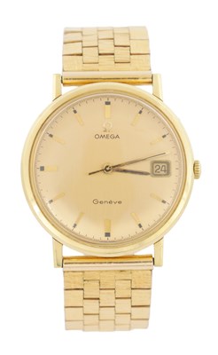 Lot 316 - A GENTLEMAN'S GOLD PLATED OMEGA GENEVE WRISTWATCH