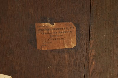 Lot 949 - WILLIAM BICKERSTAFF, LIVERPOOL. A FINE GEORGE III FLAMED MAHOGANY EIGHT-DAY PAINTED DIAL MOON ROLLER LONGCASE CLOCK