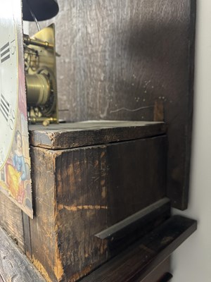 Lot 949 - WILLIAM BICKERSTAFF, LIVERPOOL. A FINE GEORGE III FLAMED MAHOGANY EIGHT-DAY PAINTED DIAL MOON ROLLER LONGCASE CLOCK