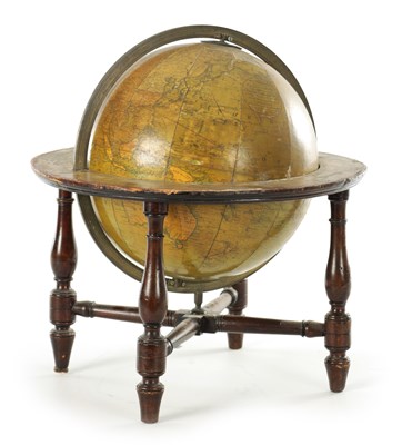 Lot 763 - AN EARLY 19TH CENTURY TERRESTRIAL TABLE GLOBE ON STAND