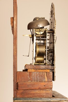 Lot 947 - JOHN ELLICOTT, LONDON. A GEORGE III GREEN LACQUERED CHINOISERIE QUARTER CHIMING LONGCASE CLOCK