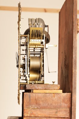 Lot 947 - JOHN ELLICOTT, LONDON. A GEORGE III GREEN LACQUERED CHINOISERIE QUARTER CHIMING LONGCASE CLOCK