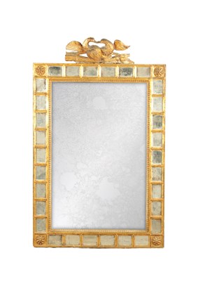 Lot 1192 - AN EARLY 19TH CENTURY FRENCH HANGING MIRROR