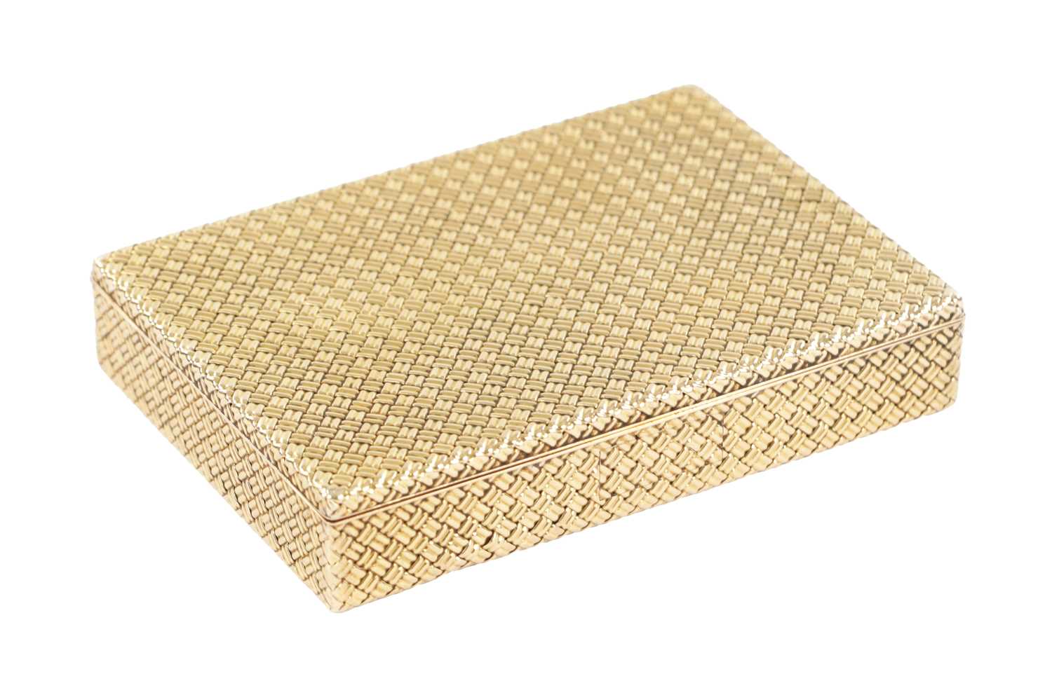 Lot 191 - A FRENCH HALLMARKED 18CT YELLOW GOLD BOX