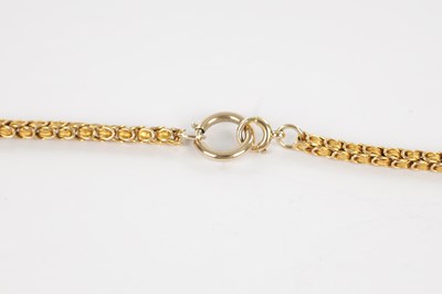 Lot 199 - AN UNUSUAL 15CT GOLD VICTORIAN NECKLACE